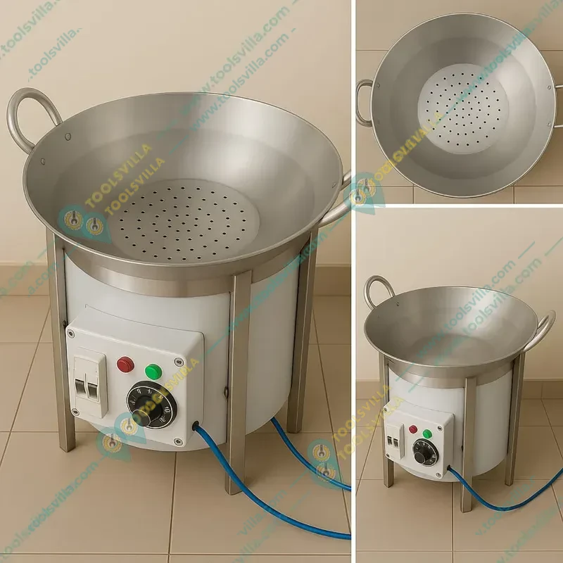 Commercial  Round Table Top Electric Kadhai,3000W, SS Body thumbnail 3