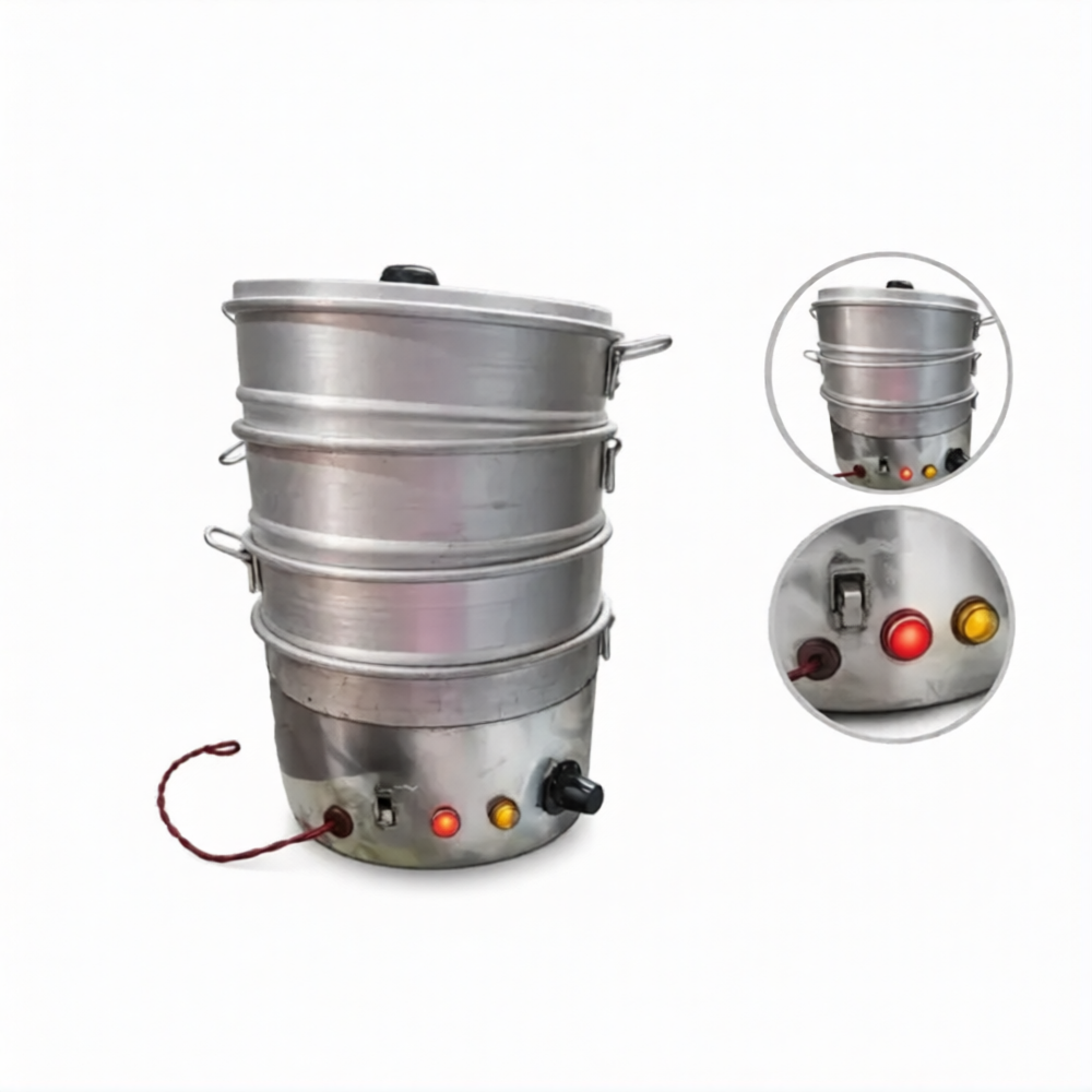 Electric Operated 3 Tier Momo, Rice, Corn Steamer For Commercial Use thumbnail 2