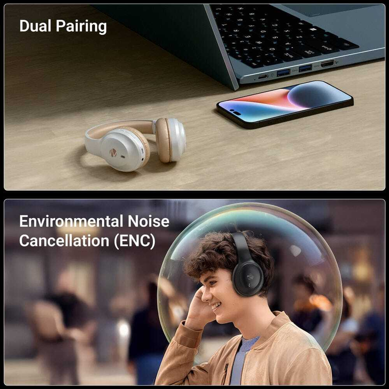 Visit brand store ZEBRONICS Zeb Paradise Neo R Black Bluetooth & Wired Gaming Headset (Black, On the Ear) | Wireless Headphone | gaming and daily use headphone thumbnail 5