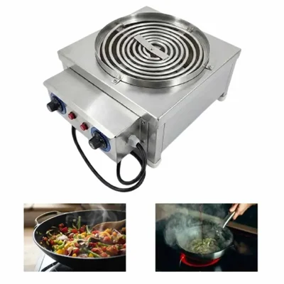 Commercial Stainless Steel 20 x 15 Inch Hot Plate with 4000 Watt Coil image