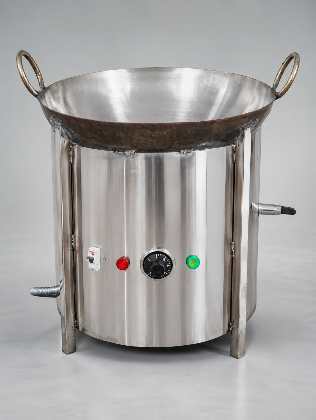 Commercial Round Table Top Electric Kadhai,6000W, SS Body image